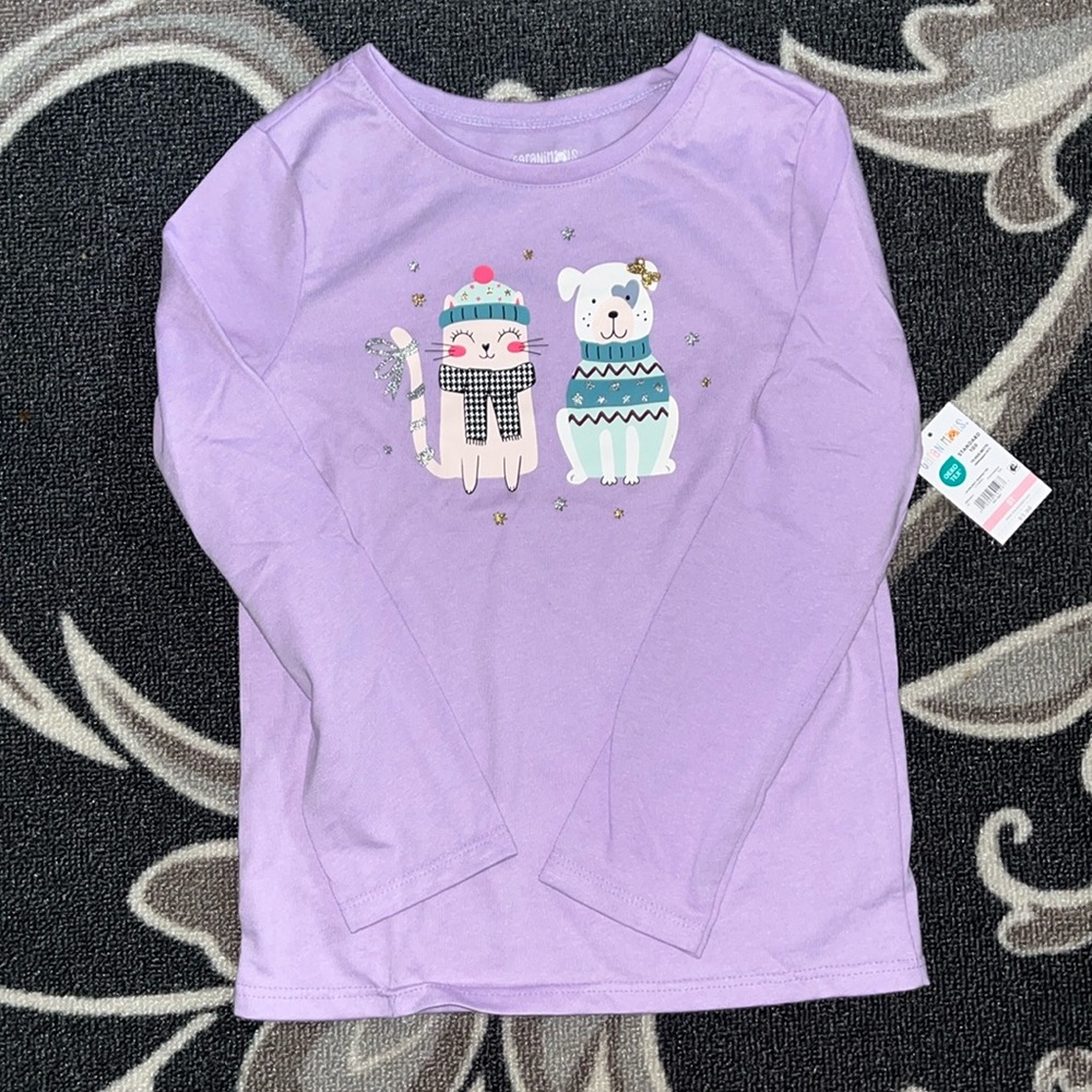 Comfy cotton Garanimals graphic long sleeve tee. Multiple sizes.